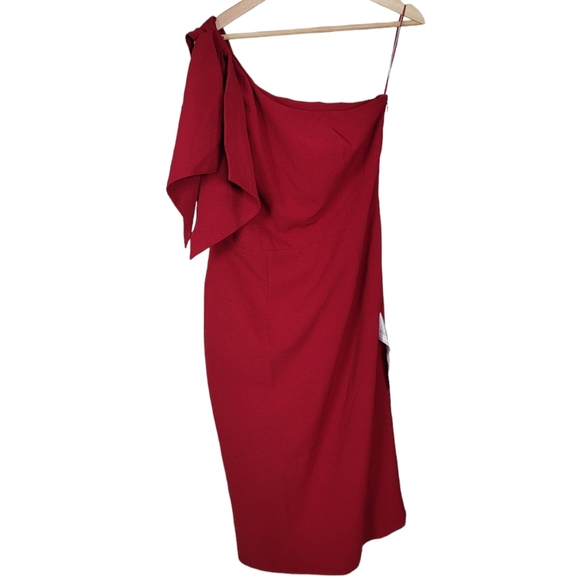 Dress The Population Tiffany Dress Midi Garnet Color New With Tags Size … - Picture 2 of 6